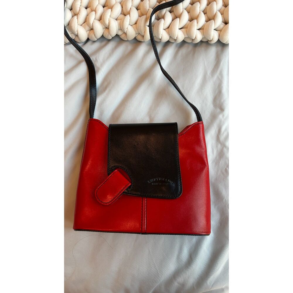 Red Italian Leather Purse